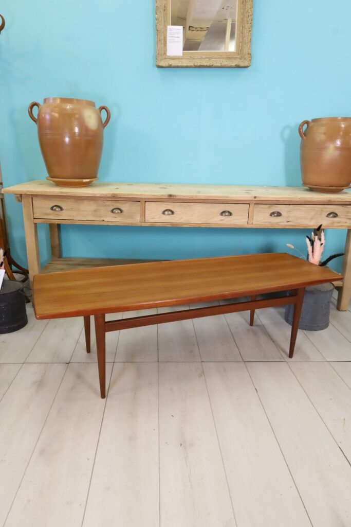 Long Danish Teak Coffee Table Grete