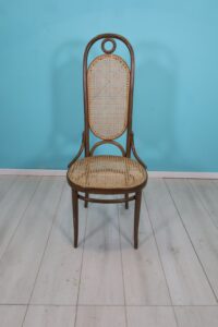 2x Thonet Stühle mit hoher Rückenlehne