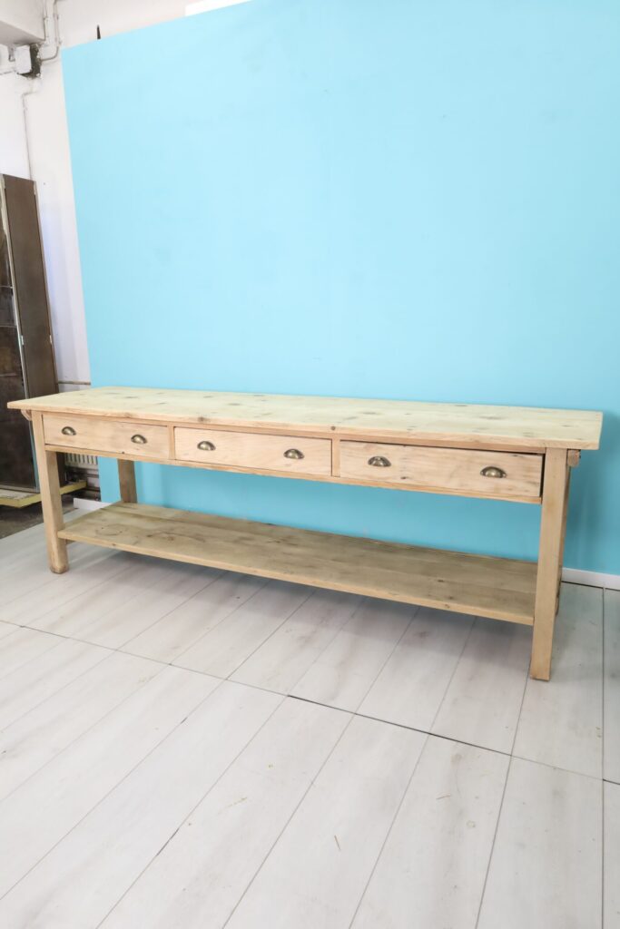 Table console antique en sapin