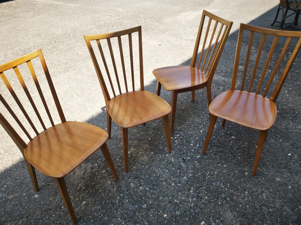 4x Walnut Vintage Chairs