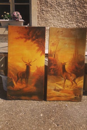 Painting: Deer in the forest