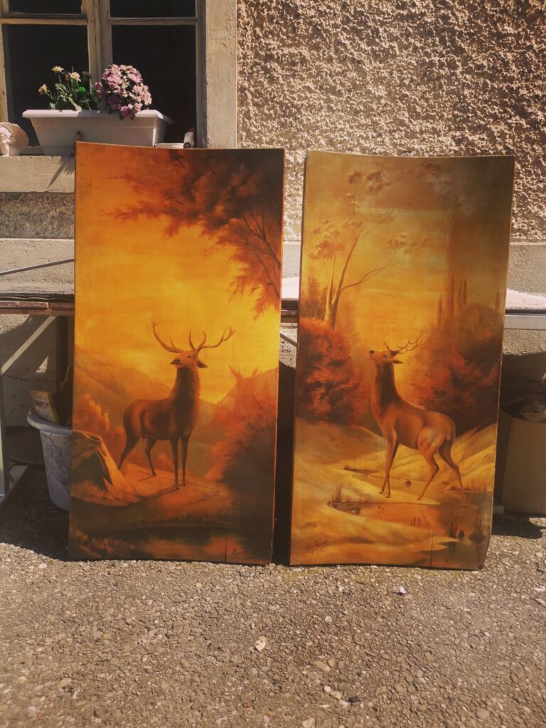 Painting: Deer in the forest