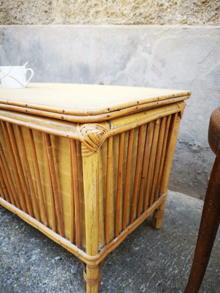 70s Bamboo Chest