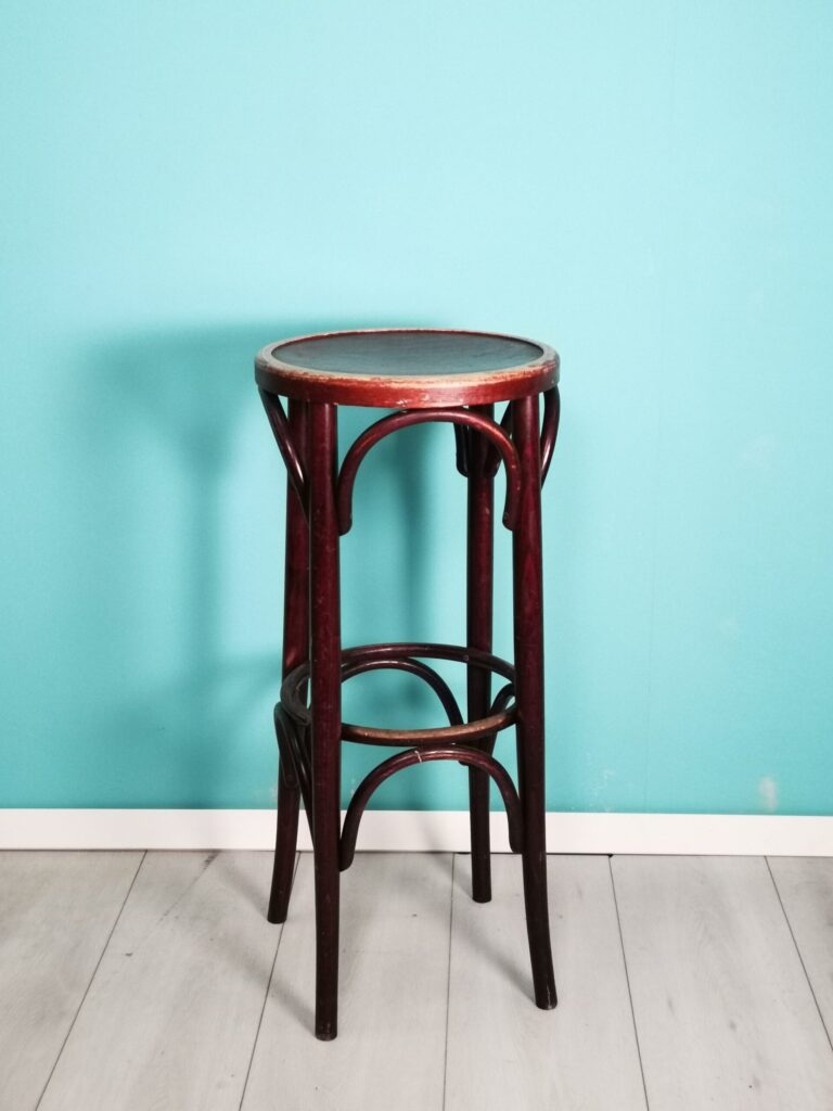 30x Tabouret de bar en bois courbé vintage