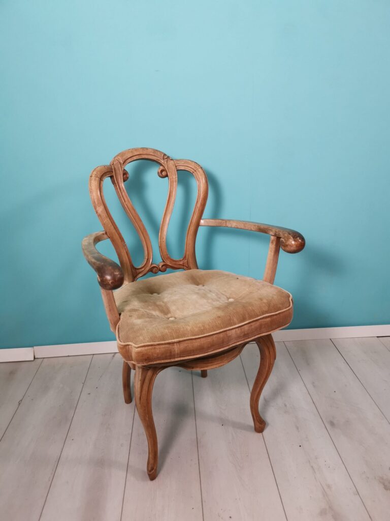 Ancienne chaise à accoudoirs Louis Philippe