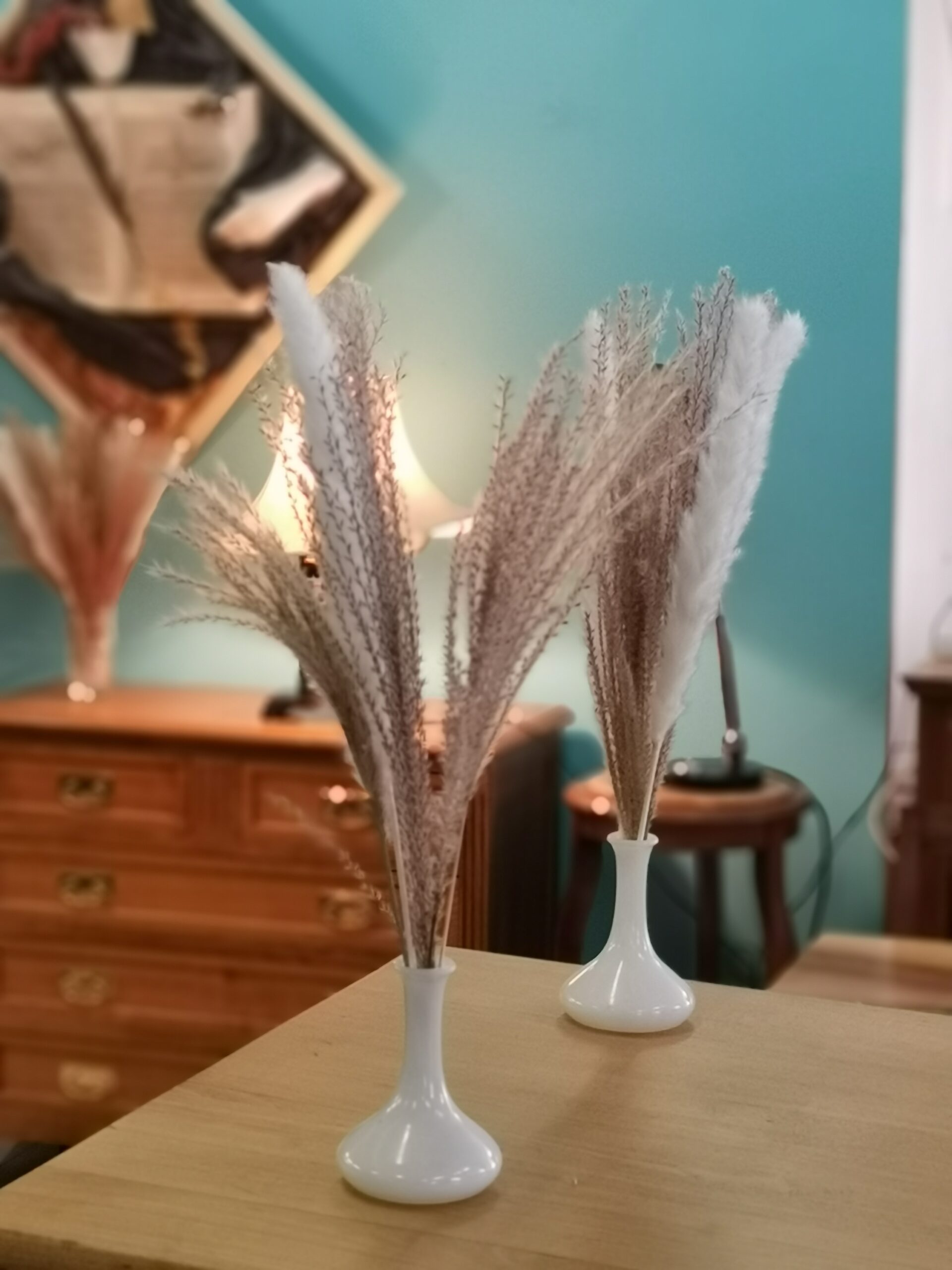 6x small pampas grass bouquets #109