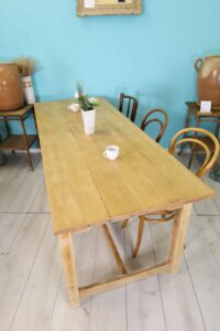 Antique beech table