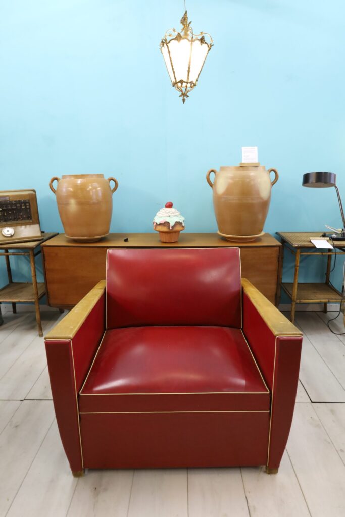 Art Deco Style Red Armchair