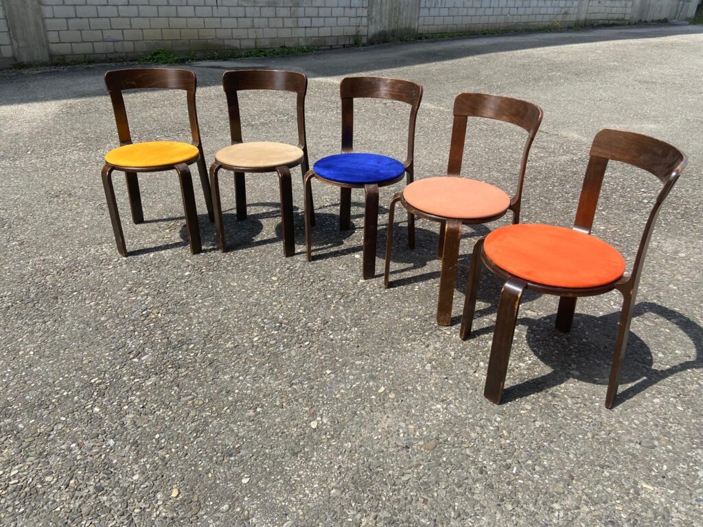 20x 1ère édition Chaises Bruno Rey Vintage