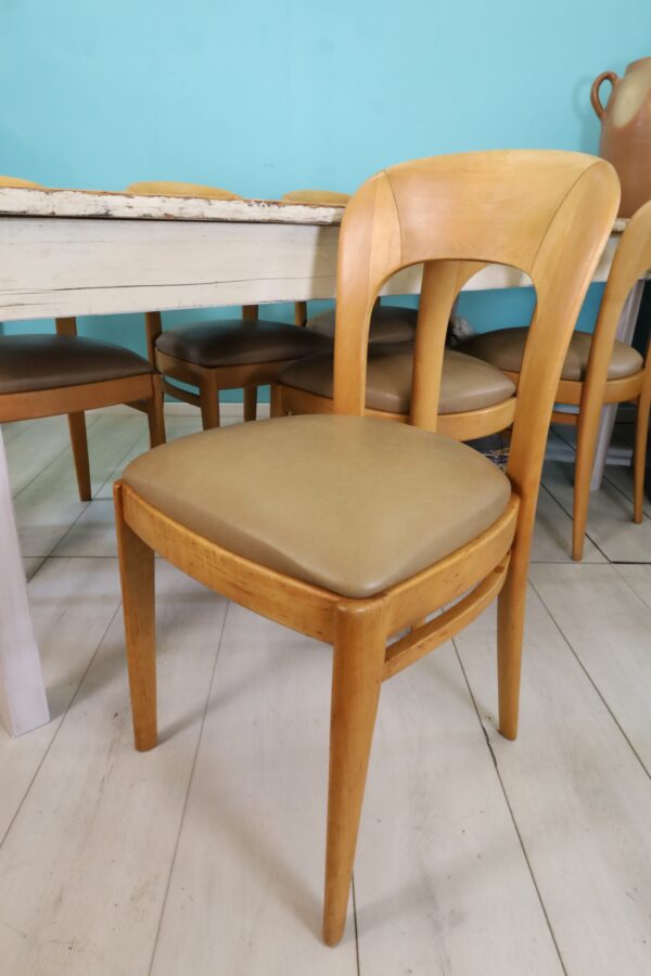 Gepolsterte dänische Stühle aus Esche