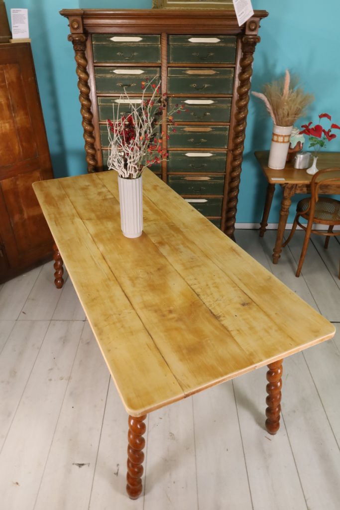 Large oak and beech dining table