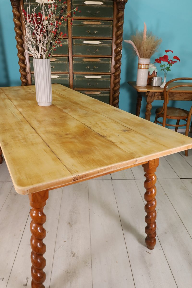 Large oak and beech dining table