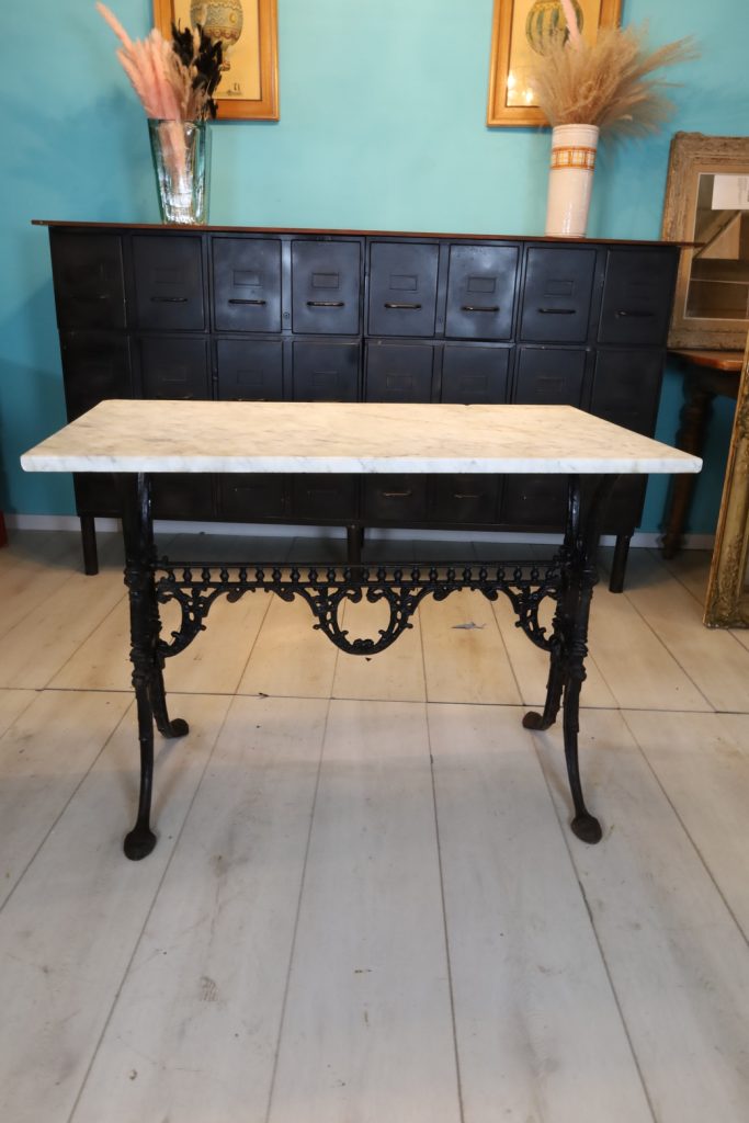 Antique Marble Top Side Table