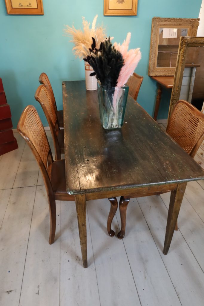 Dark antique fir wood table