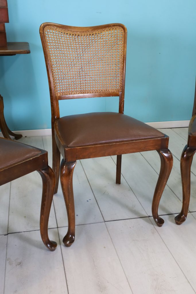 Vintage Chairs in Beech and Vinyl