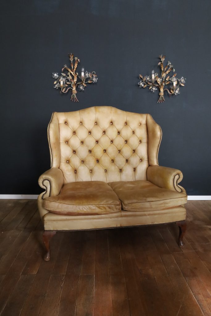 Chesterfield Leather Sofa - 30s