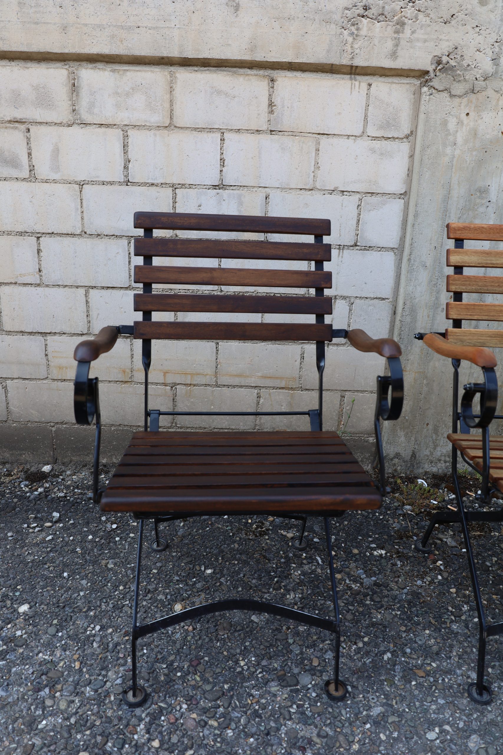 Chaises de jardin pliantes restaurées - 90 pièces