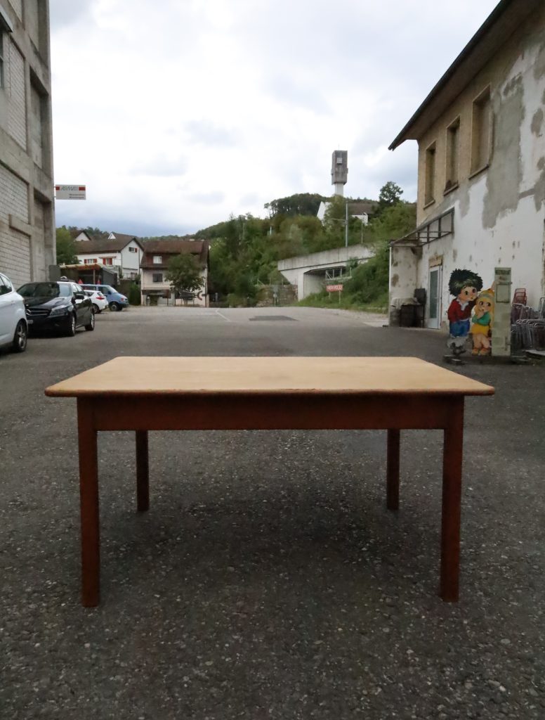 Antique dining table - fir wood - early 20th century