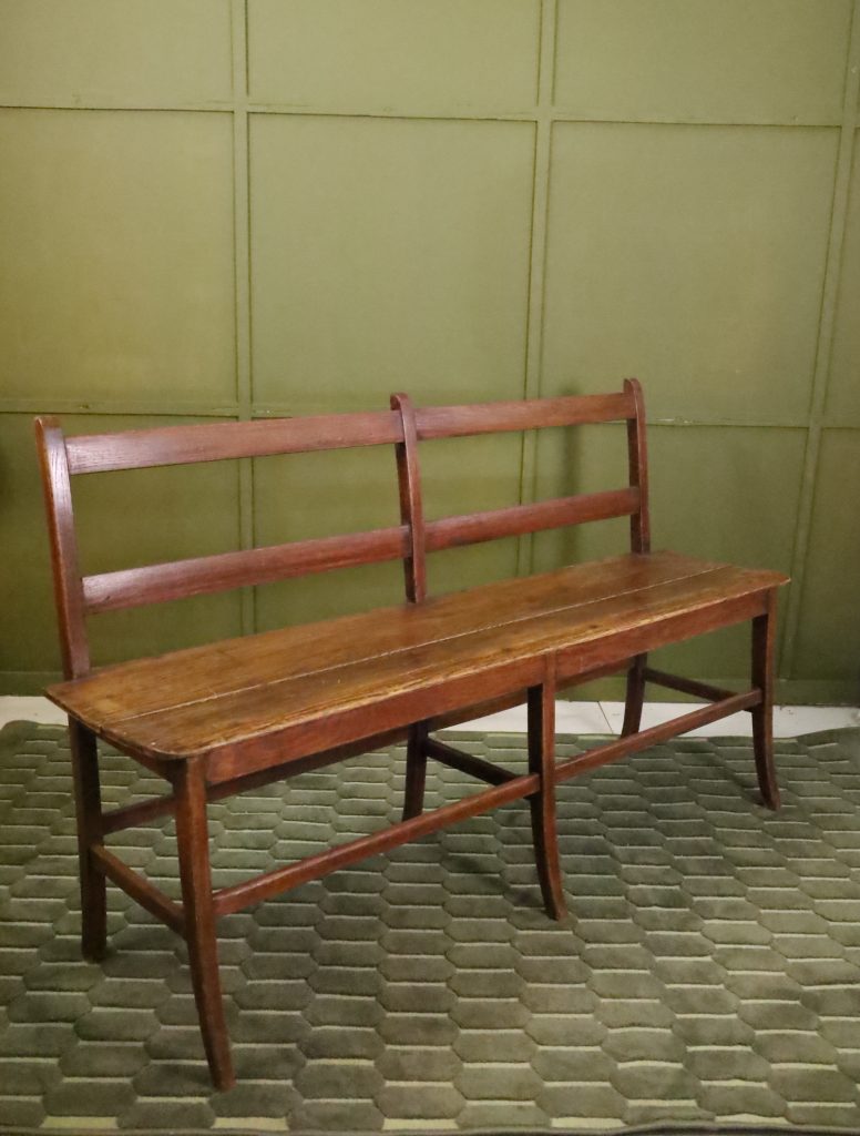 Elegant feminine oak bench - late 19th century