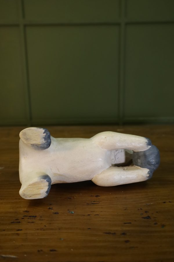 Hand-carved cat figurine