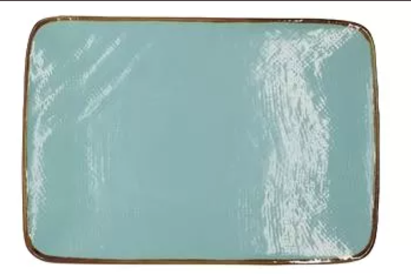 Rectangular plate turquoise