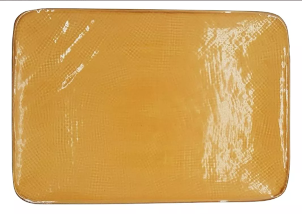 Rectangular plate yellow