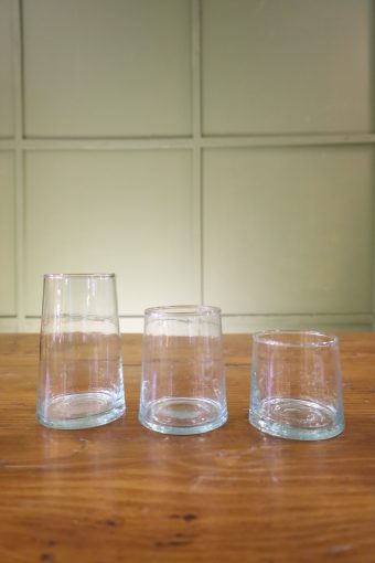 Drinking glasses made from completely recycled glass - Set of 6 - New