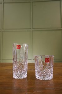 Drinking glasses - Crystal glass in orchestra cut - Set of 6 - New