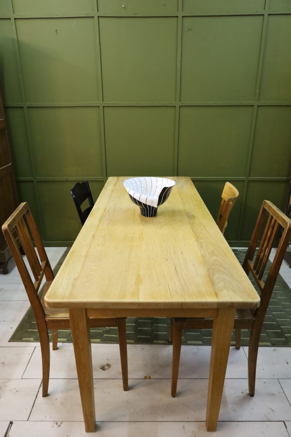 Table de salle à manger vintage en chêne