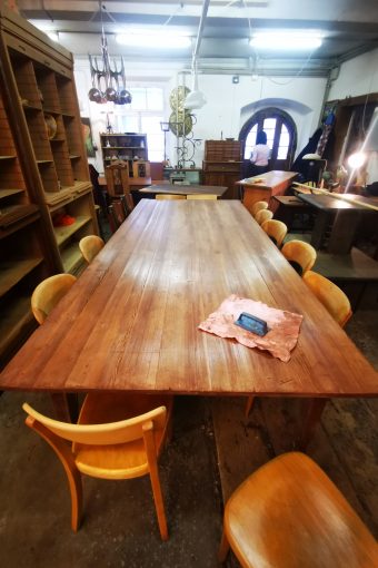 Giant table - early 20th century - fir wood