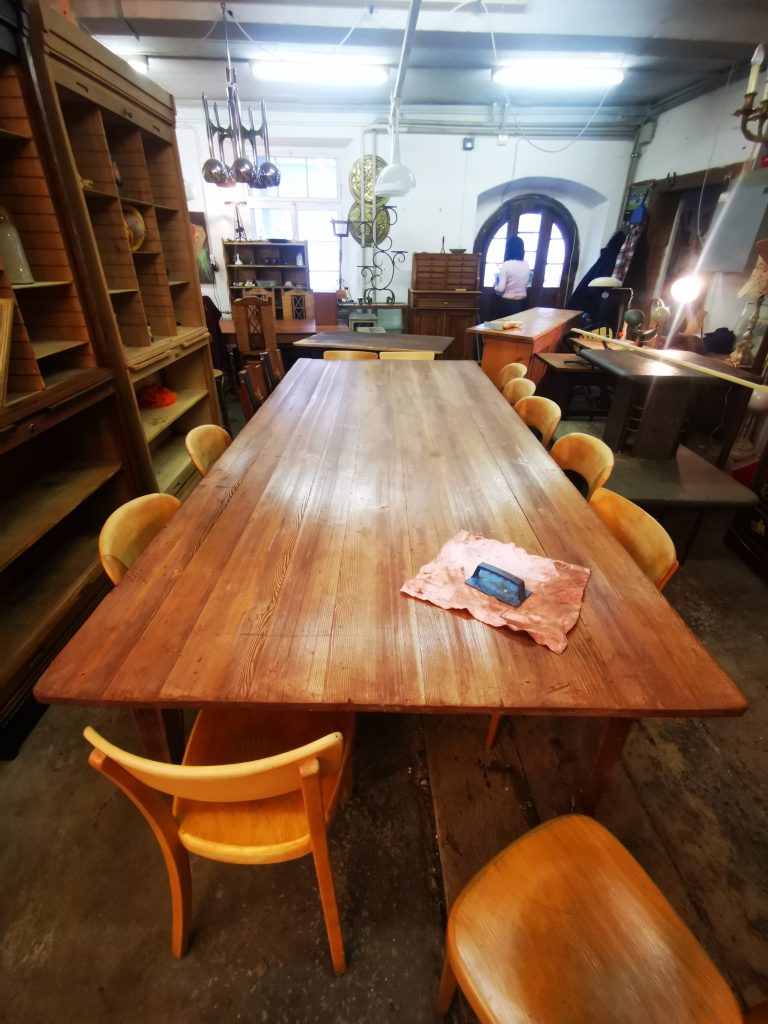 Giant table - early 20th century - fir wood