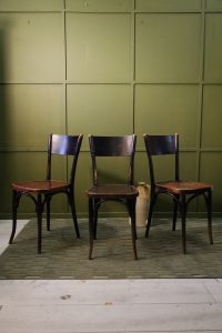 Dark dining room chairs - early 20th century - 1/4 pc