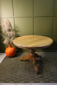 Table de salle à manger ronde - années 40 - orme