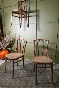 Chairs with Viennese wickerwork - early 20th century - 1/6 pcs.