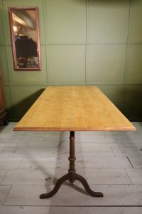 Beech dining table with Horgenglarus cast iron legs 160x80cm (reserved)