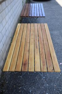 Table pliante jardin & gastro - palissandre ou naturel - 120x80cm - 1/16 pc