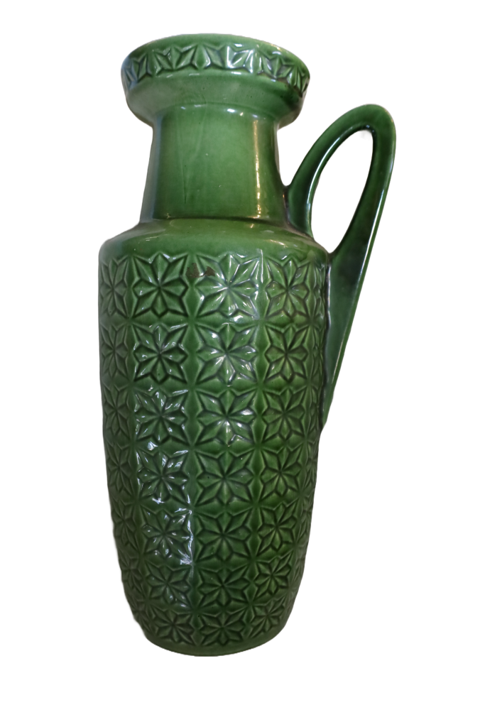 Mid Century vase dark green 48x25cm