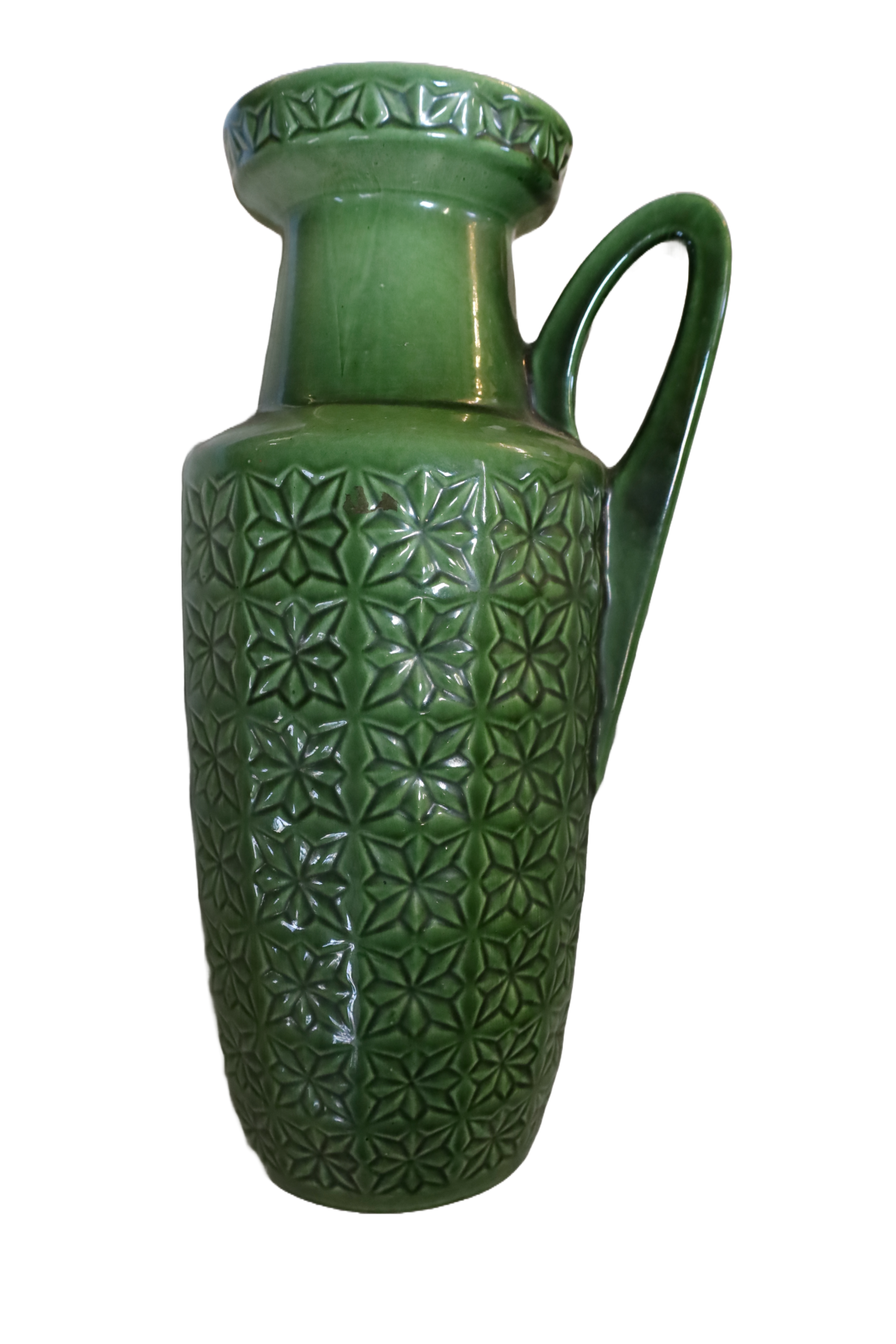 Green mid-century vase