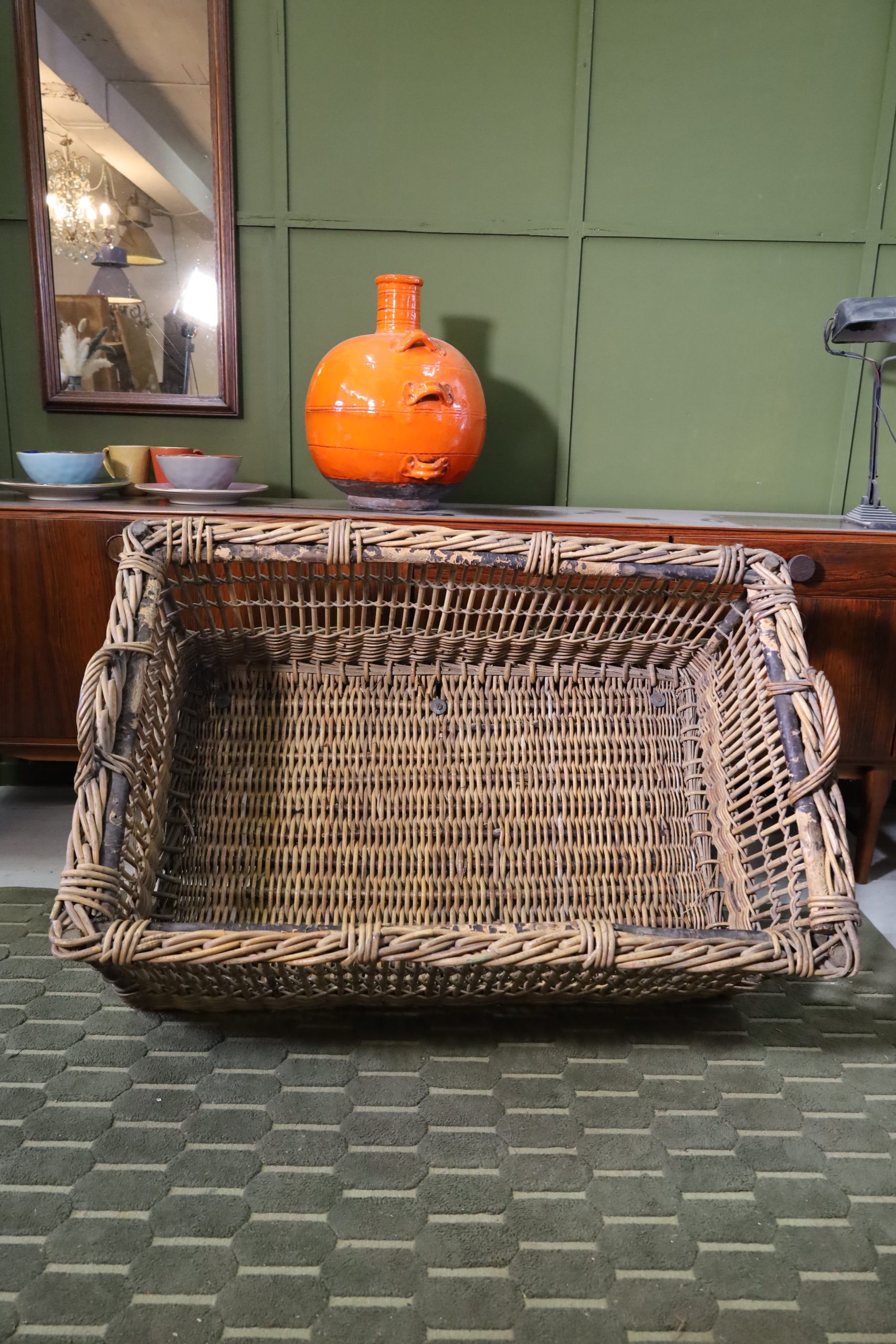 Antique wicker basket - late 19th century