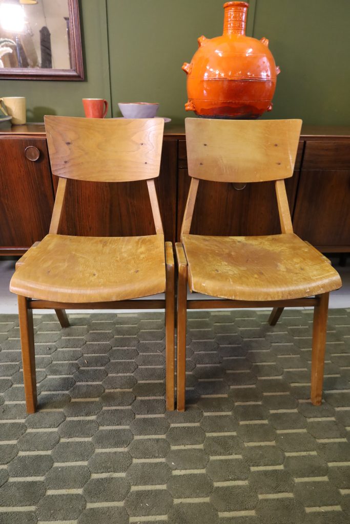 Mid Century beech chairs - 1/10 pcs