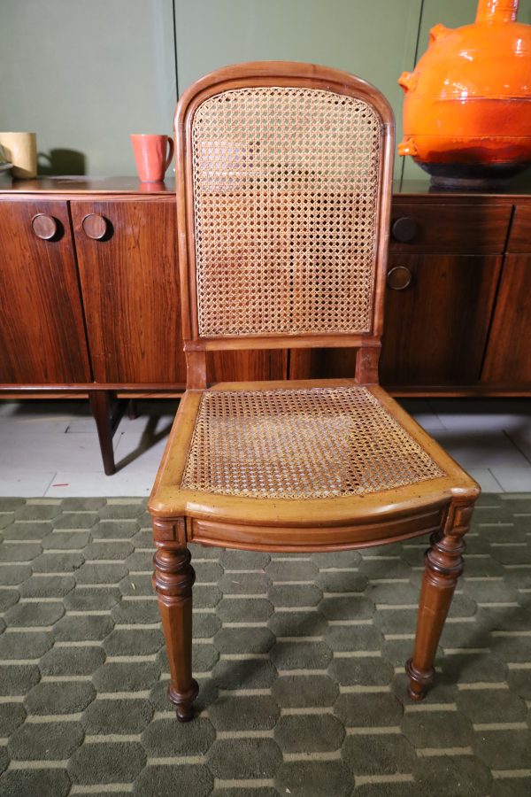 Walnut chairs with Viennese wickerwork