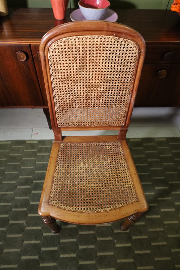 Walnut chairs with Viennese wickerwork