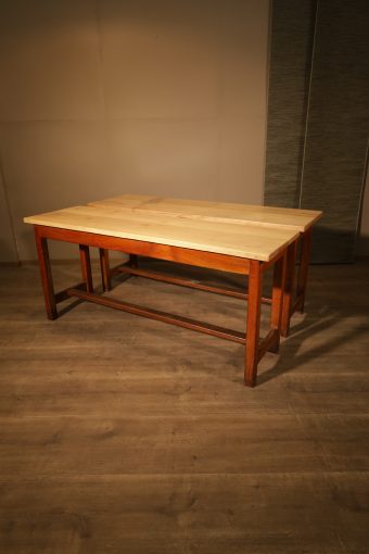 Schmale Konsolentische - Mid Century - Buche - 1/2 Stk - 170x50cm