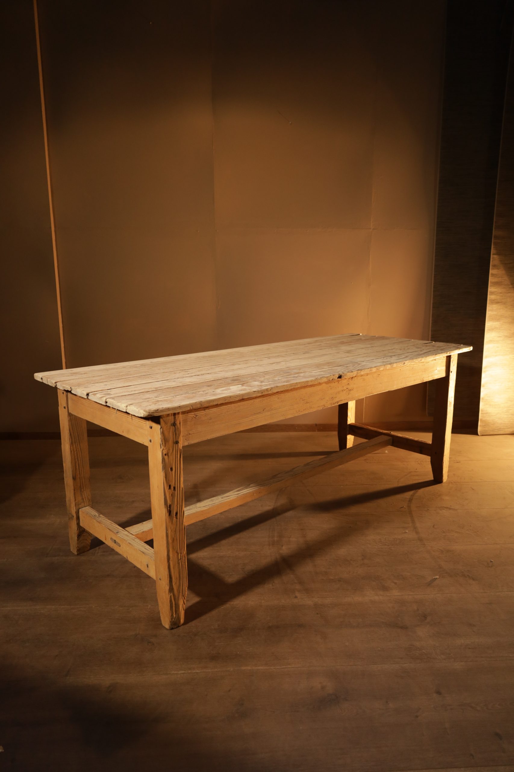 Antique farmhouse table from the 19th century - spruce - 194x78.5cm