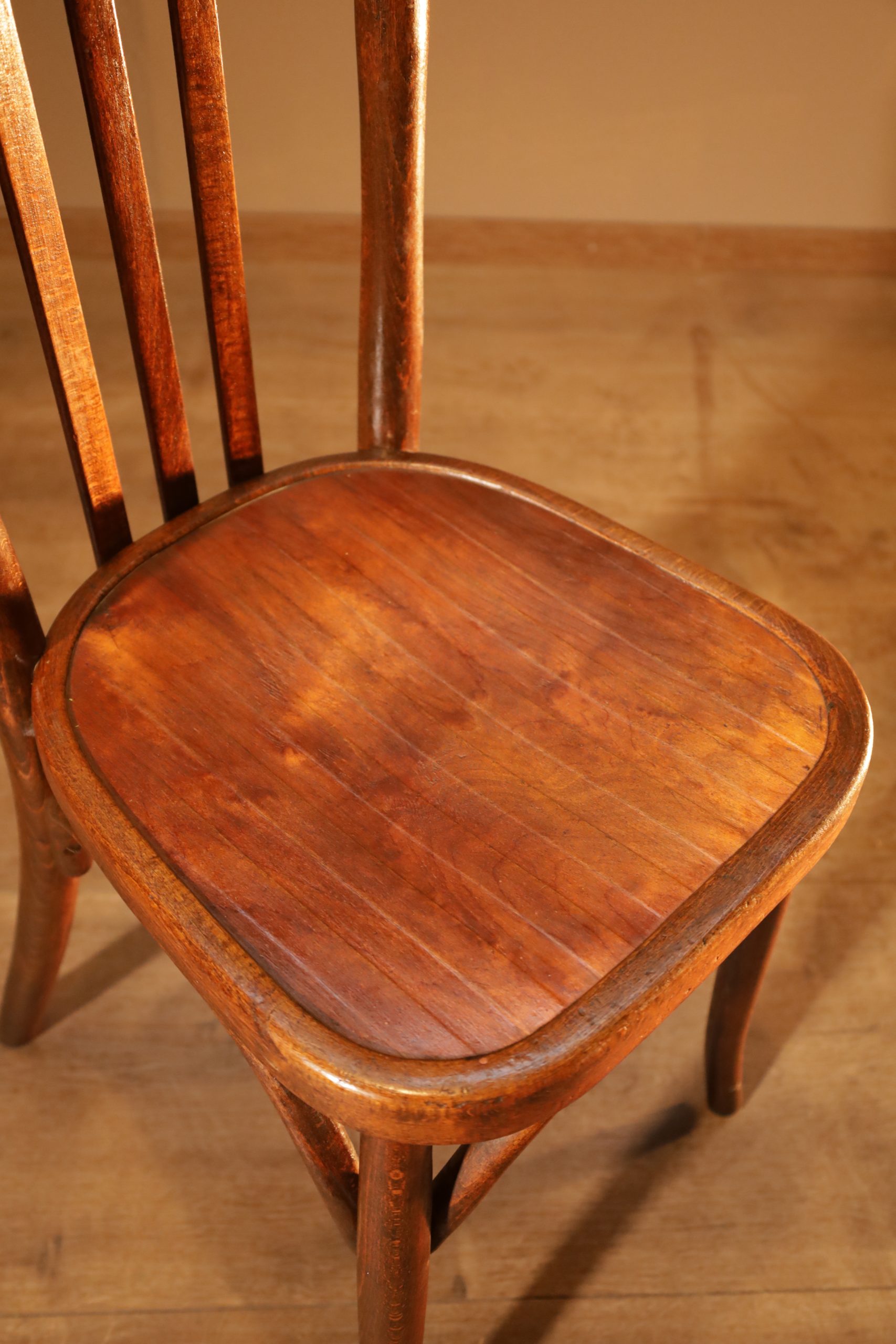 Chaise de bistrot originale de Baumann, France, env. 1930