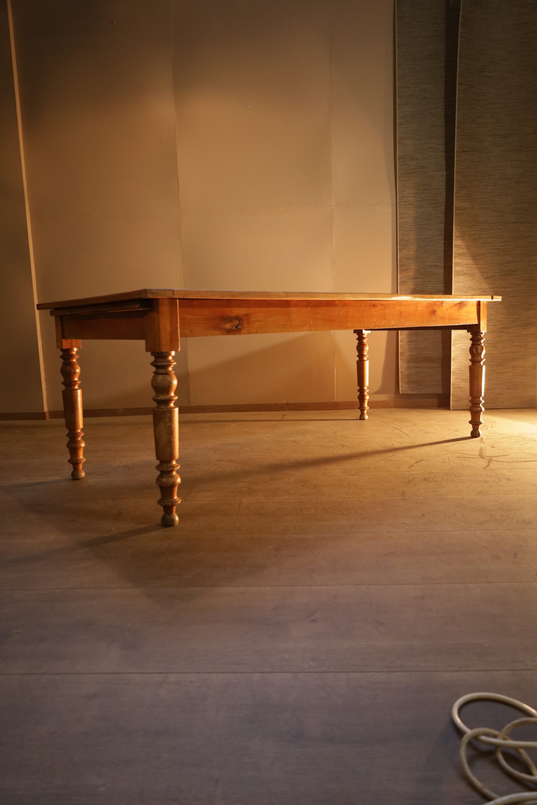 Table de campagne en cerisier - Biedermeier tardif - 200x93cm