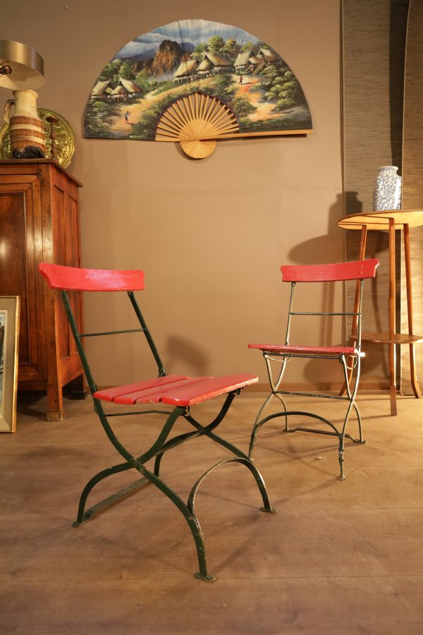 Art Nouveau folding chairs