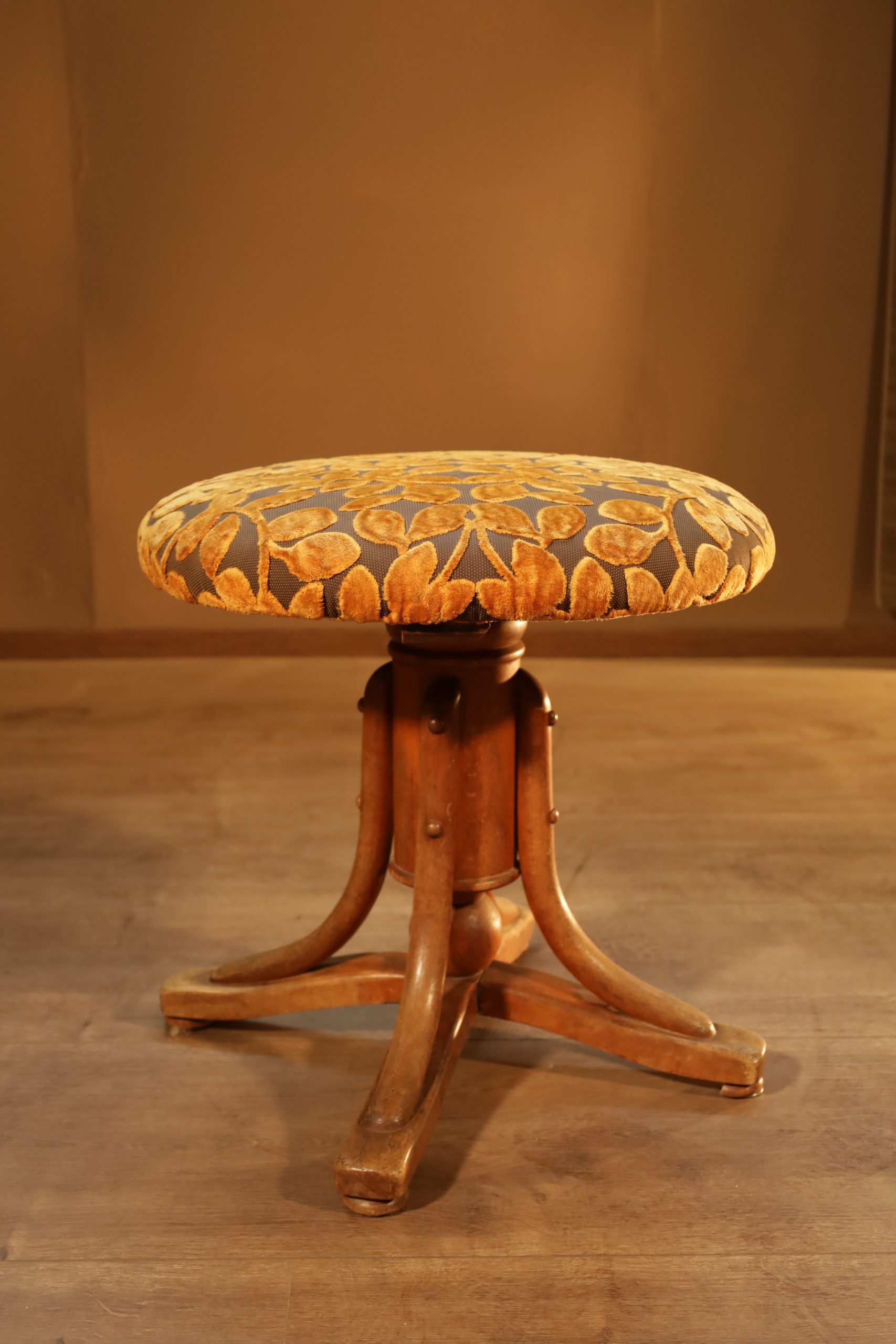 Art Nouveau swivel stool - restored