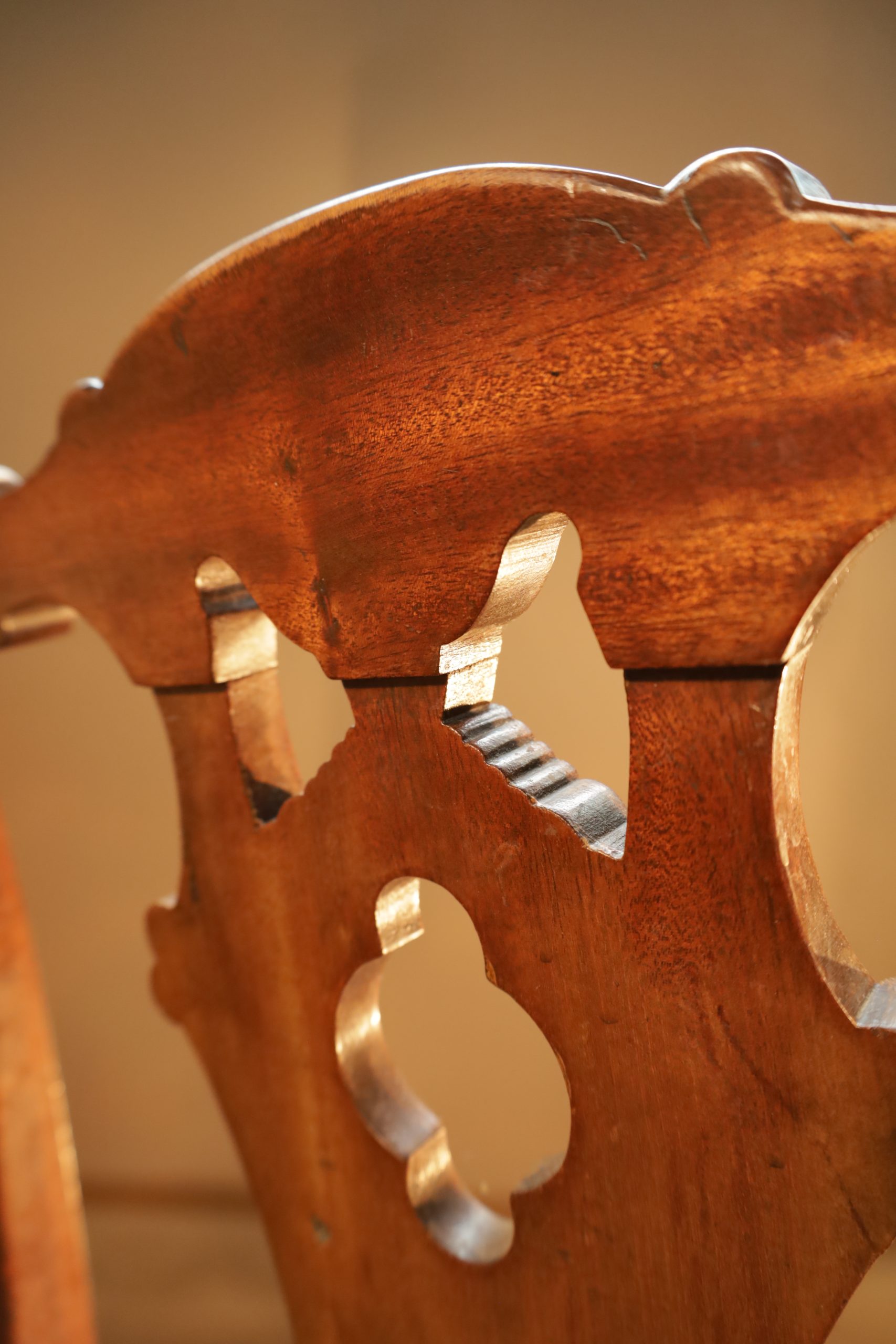 Chippendale chairs in mahogany - restored - 1/2 pc