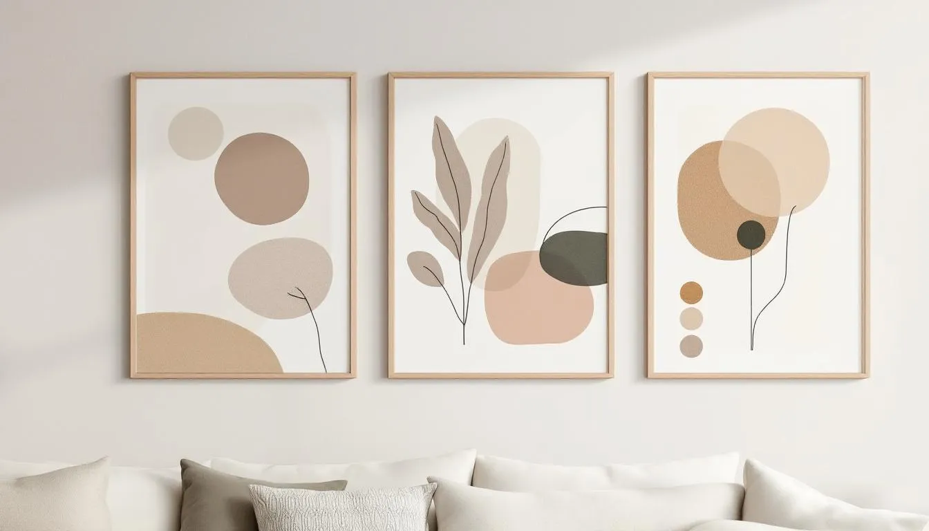 Wandbilder im Mid Century Style, die den Raum lebendig machen.